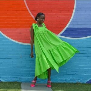 NWT Christopher John Rogers Strap Tie Babydoll Dress M